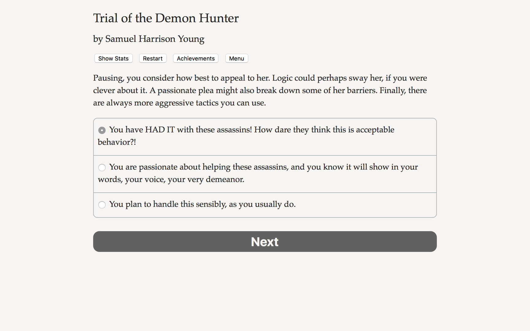 Trial of the Demon Hunter - Screenshot 1