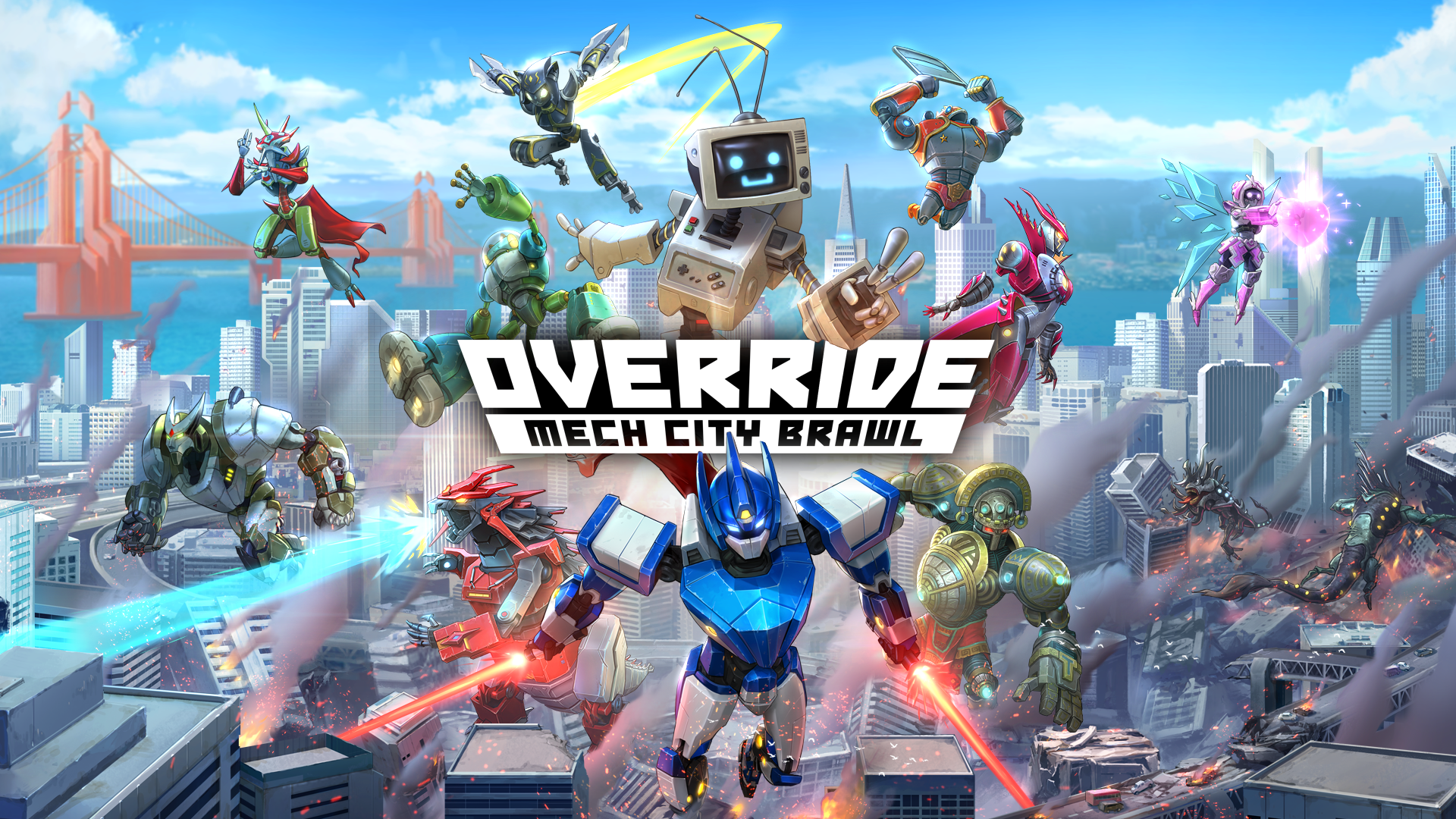 Game cover Override: Mech City Brawl