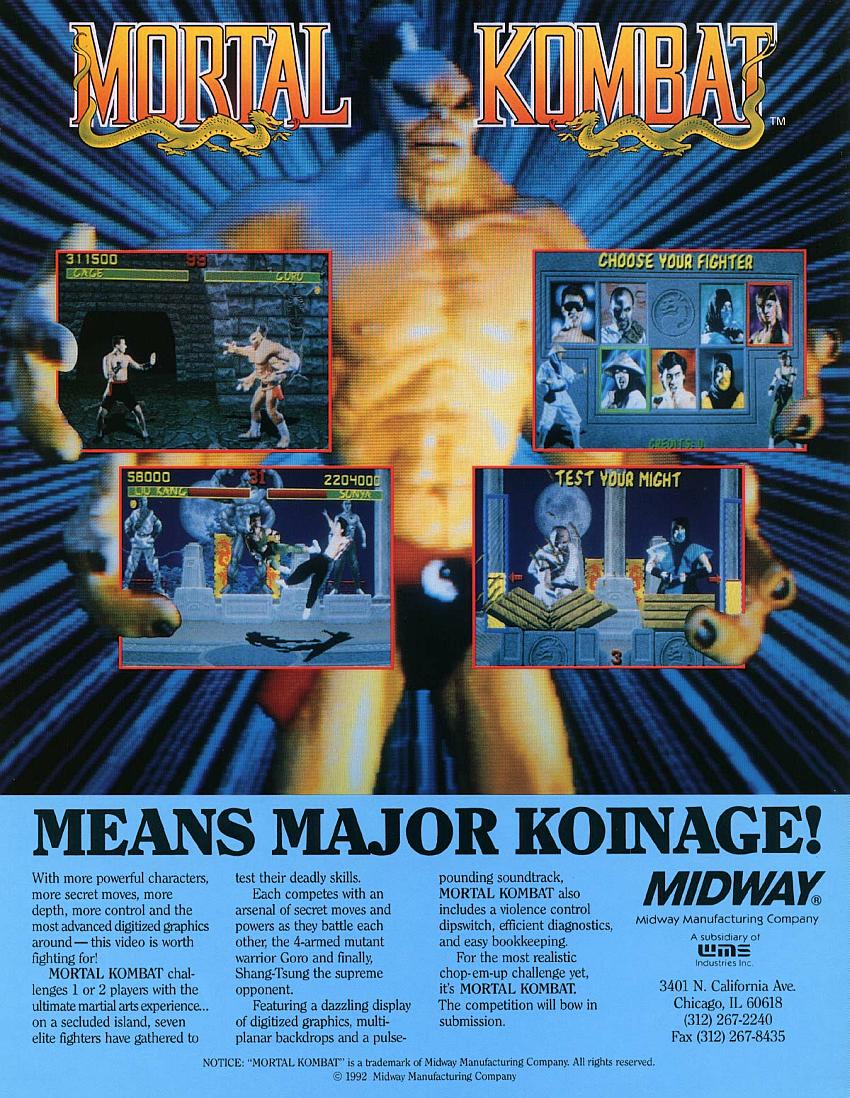 These are 1992 Mortal Kombat arcade Fatalities #classicarcadegames