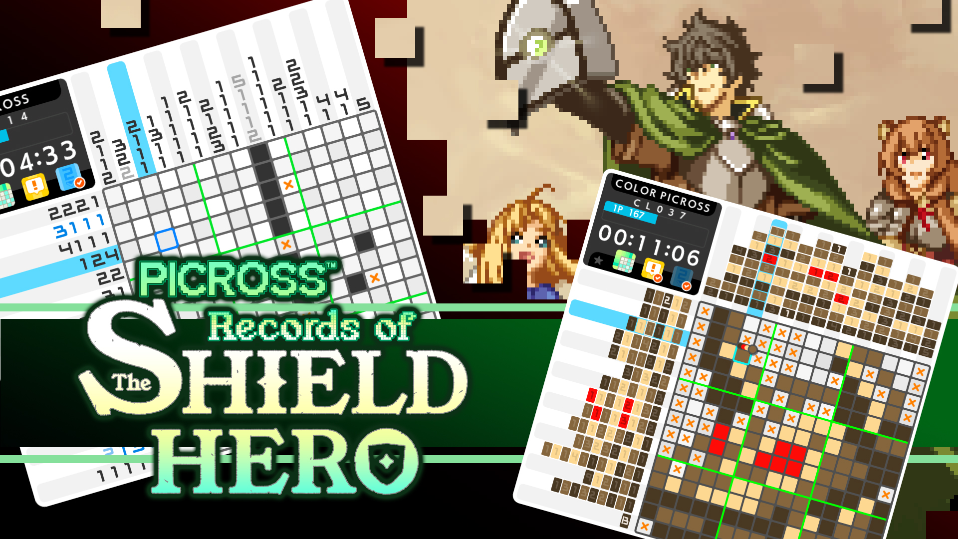 Game cover: Picross Records of The Shield Hero