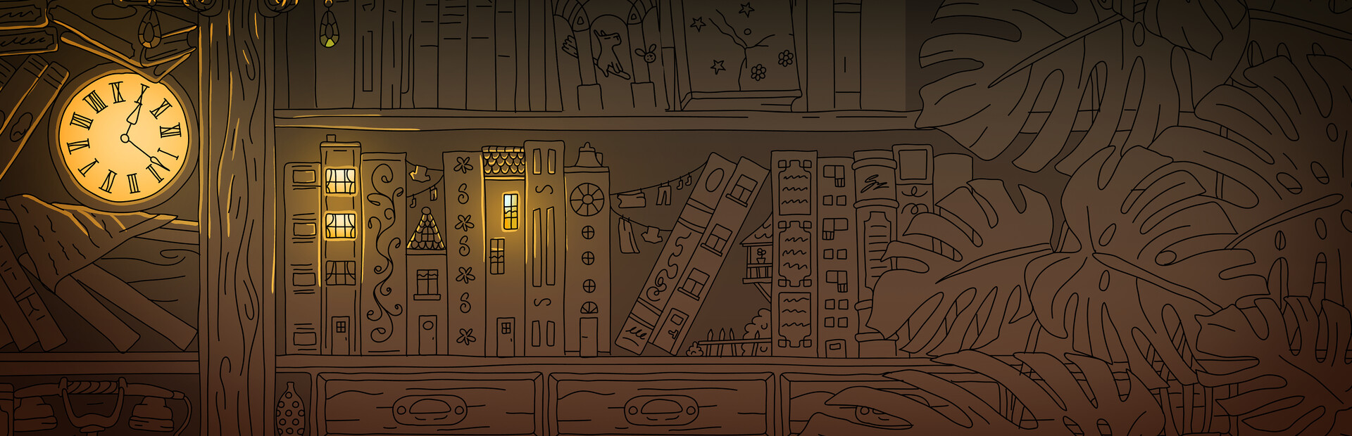 Game cover: Hidden Capybaras with Orange in the Whimsical Library
