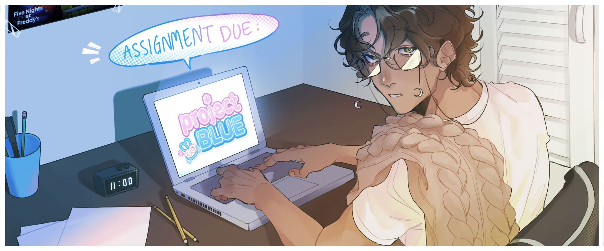 Game cover: Assignment Due: Project Blue