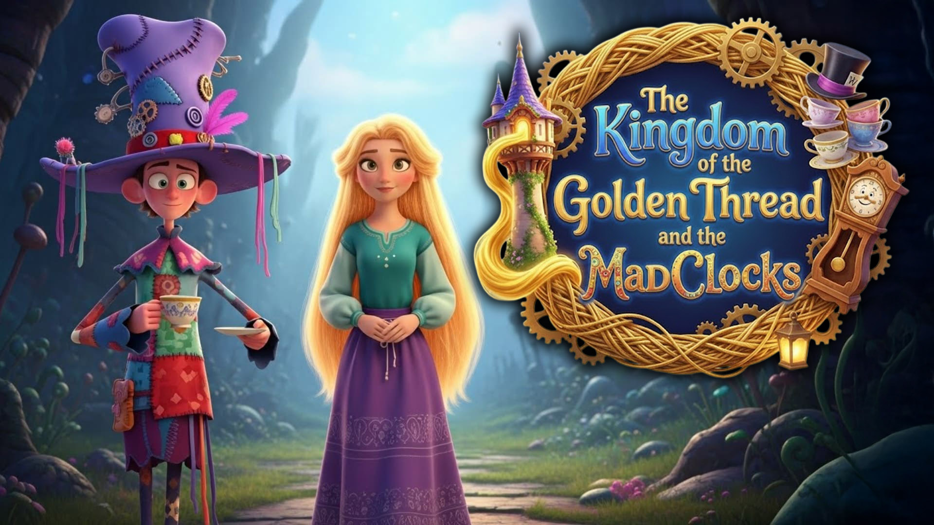 Game cover: The Kingdom of the Golden Thread and the MadClocks