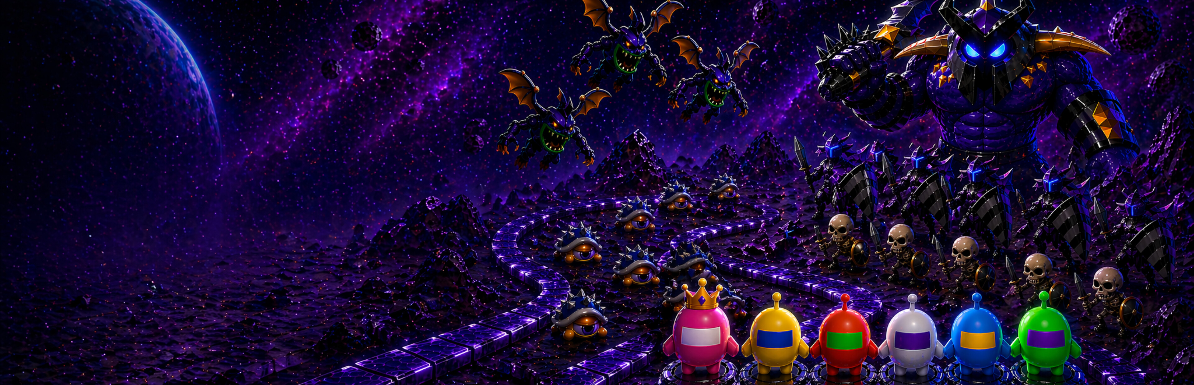 Game cover: Glowbot Tower Defense