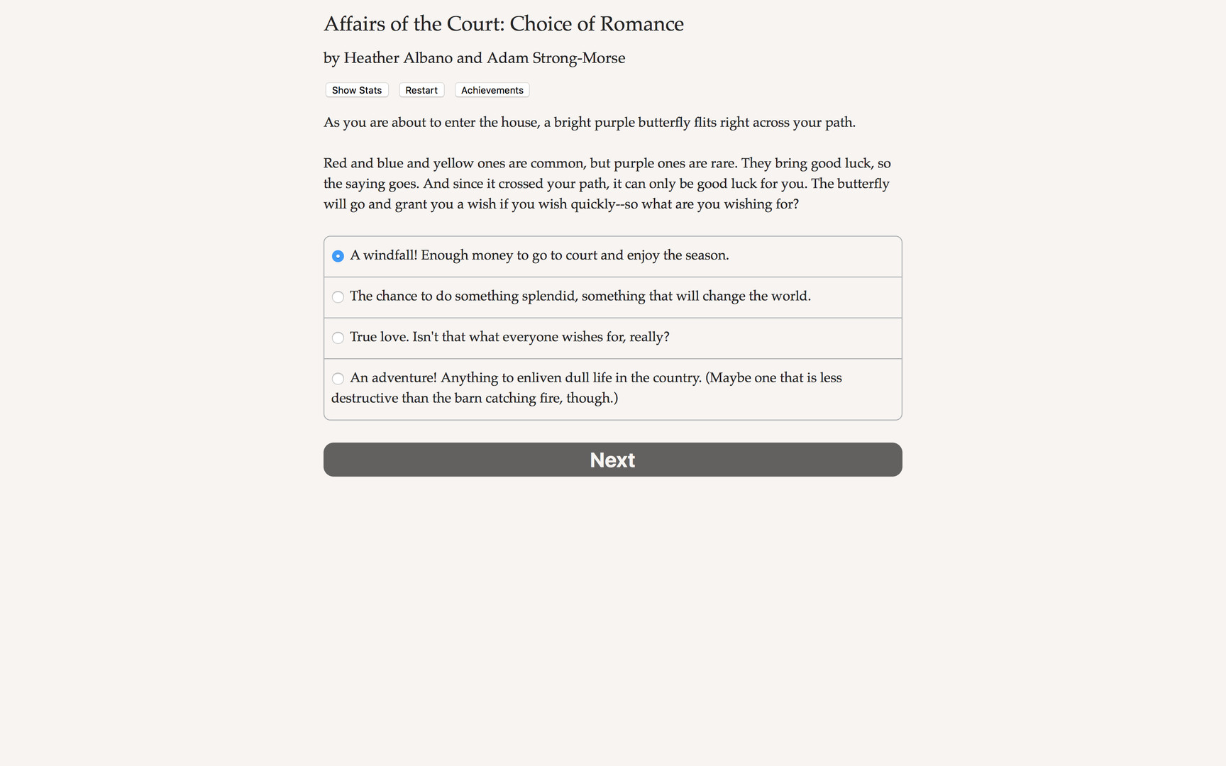 Affairs of the Court: Choice of Romance - Screenshot 1