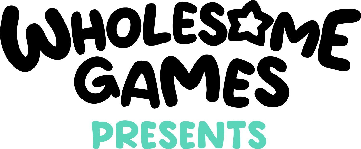 Wholesome Games Presents logo