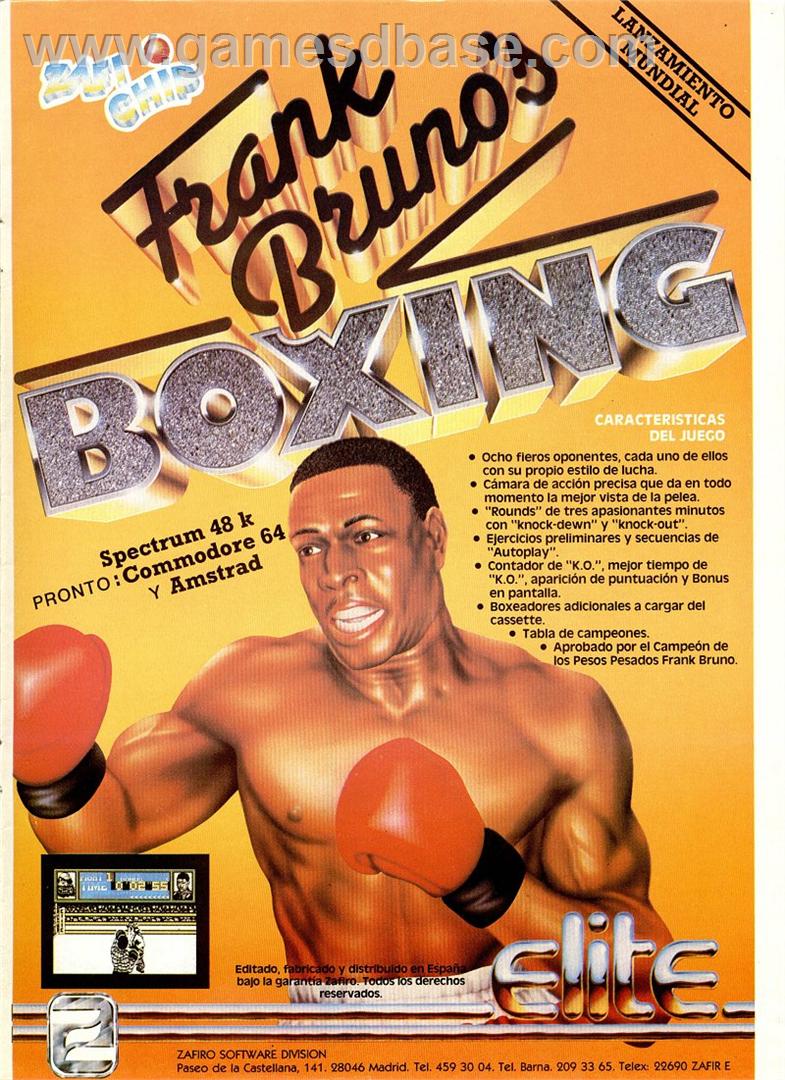 Game cover: Frank Bruno's Boxing