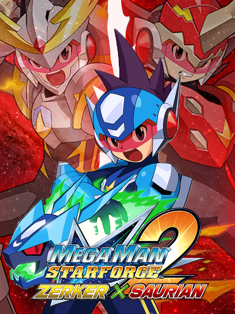 Game cover: Mega Man Star Force 2: Zerker x Saurian