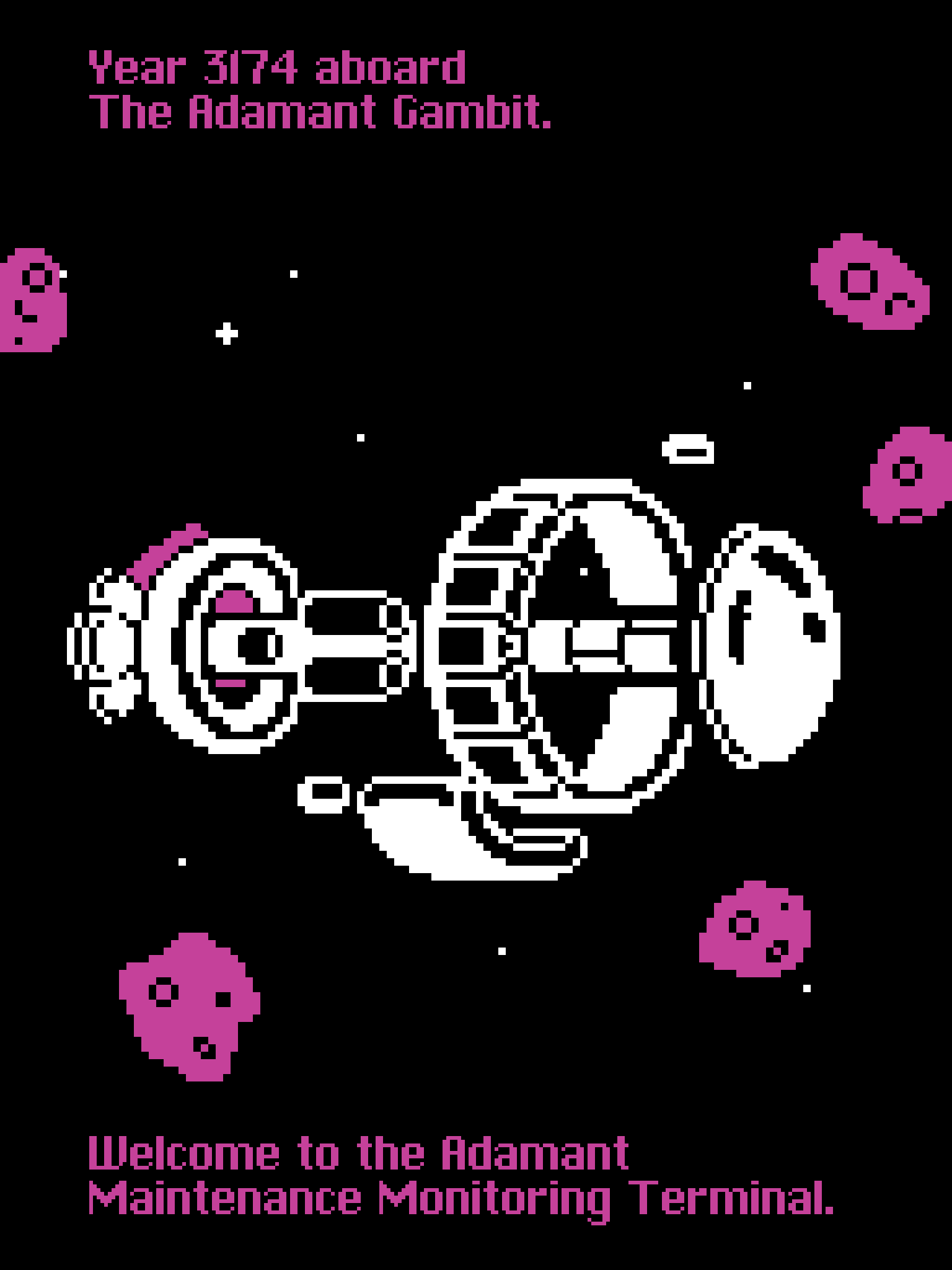 Game cover: Welcome to the Adamant Maintenance Monitoring Terminal