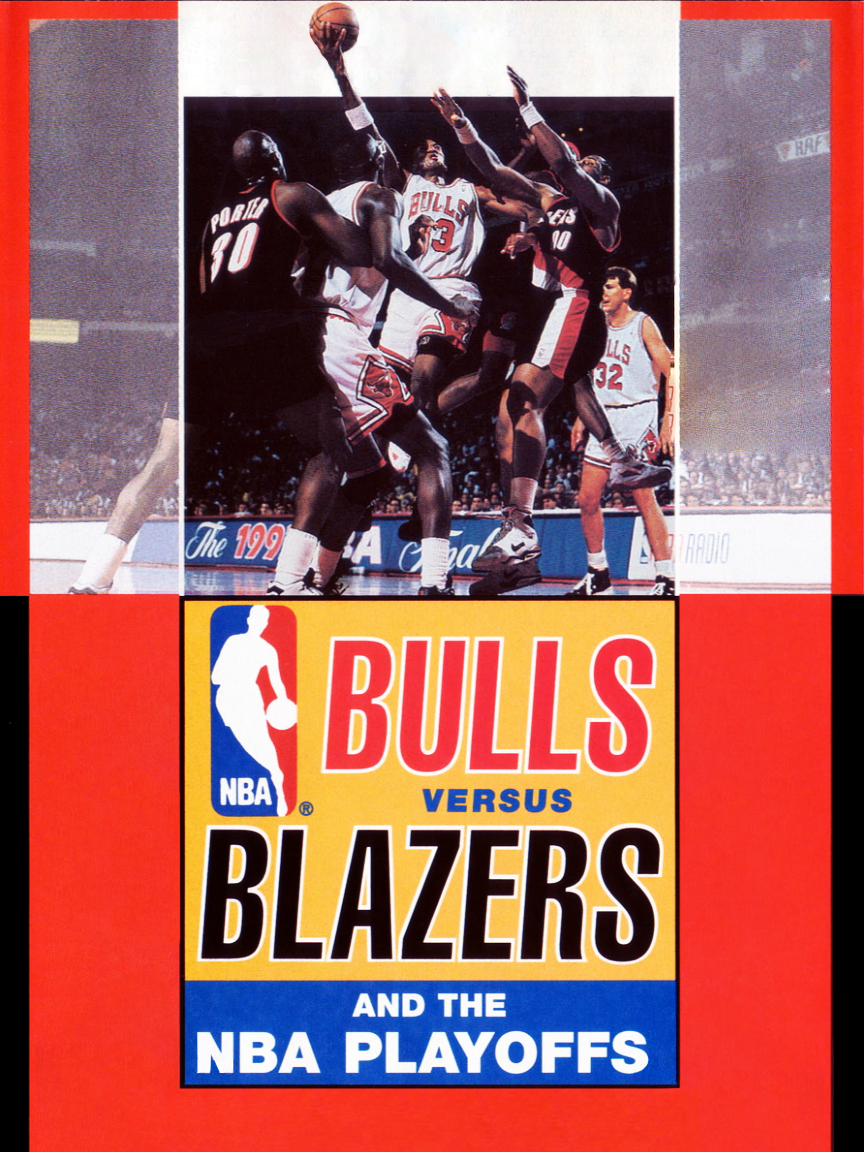 Game cover: Bulls Versus Blazers and the NBA Playoffs