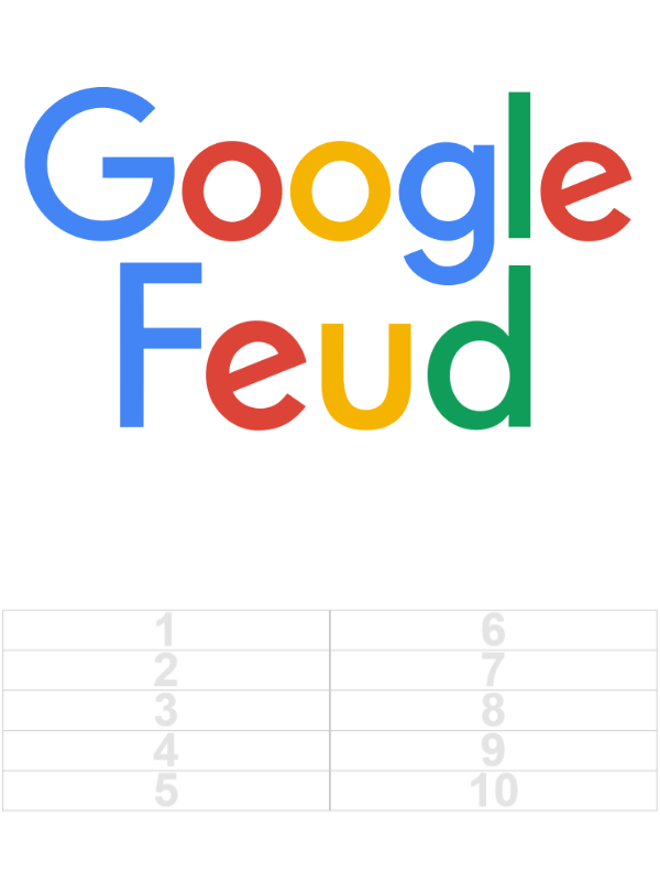 Conheça o Google Feud, o jogo de perguntas feito com as sugestões de  pesquisas do Google