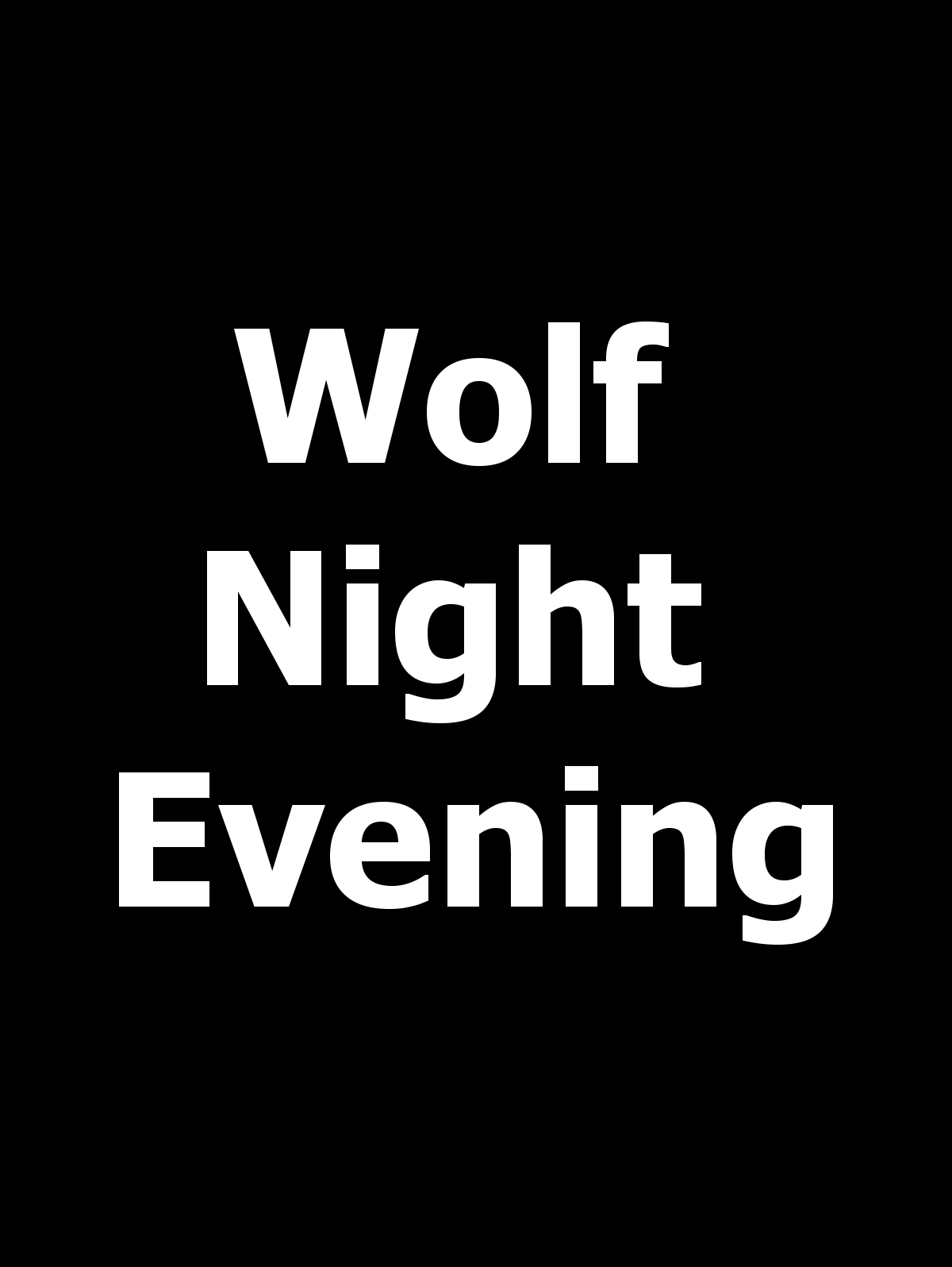 Game cover: Wolf Night Evening
