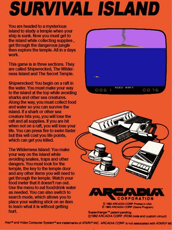 survival island atari 2600