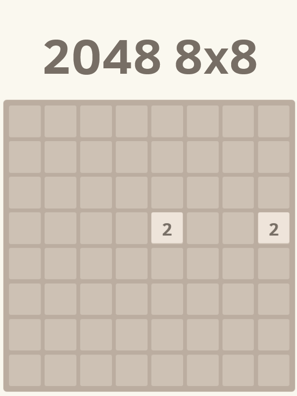 PLAYING 2048 with 8x8 