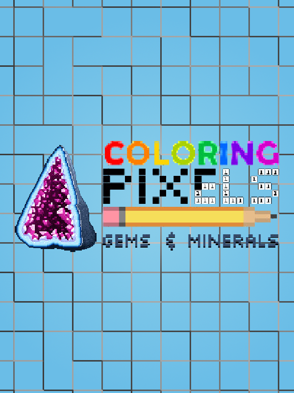 Coloring Pixels: Gems and Minerals Pack
