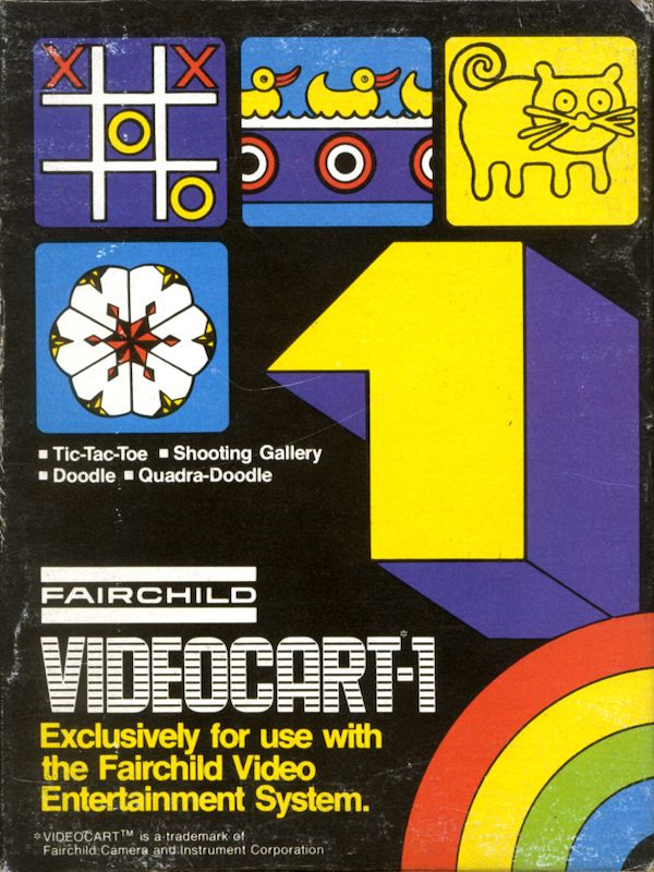 Game cover: Videocart-1: Tic-Tac-Toe & Shooting Gallery & Doodle & Quadra-Doodle