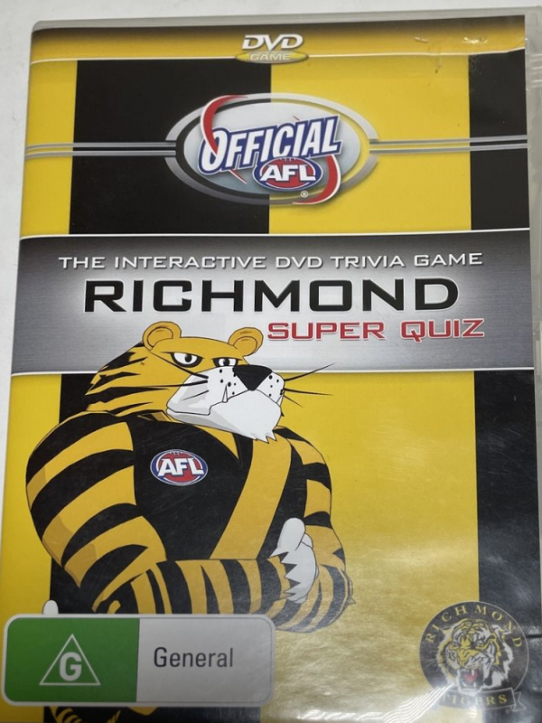 Game cover: Official AFL: The Interactive DVD Trivia Game - Richmond Super Quiz