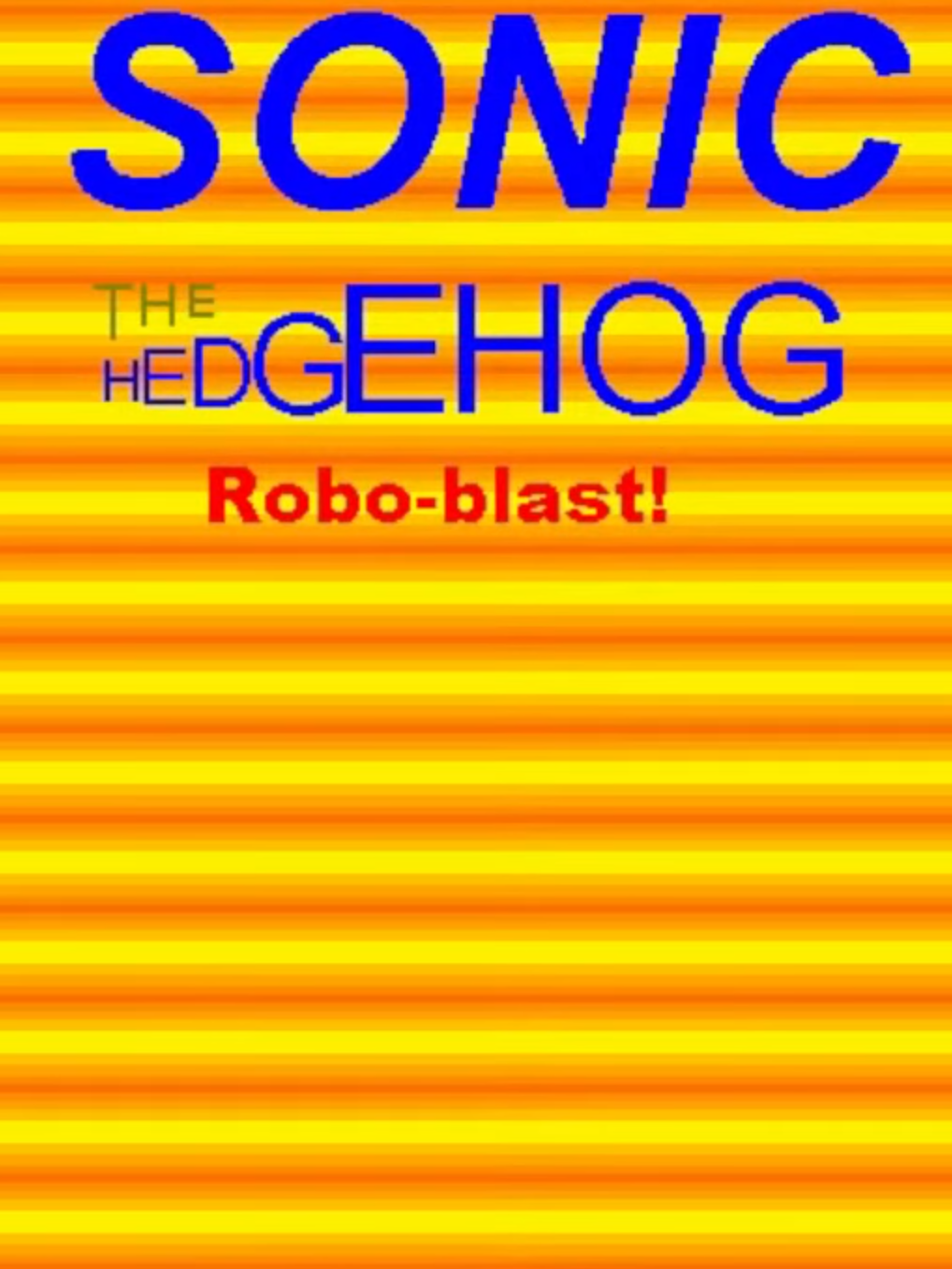 Game cover: Sonic Robo Blast