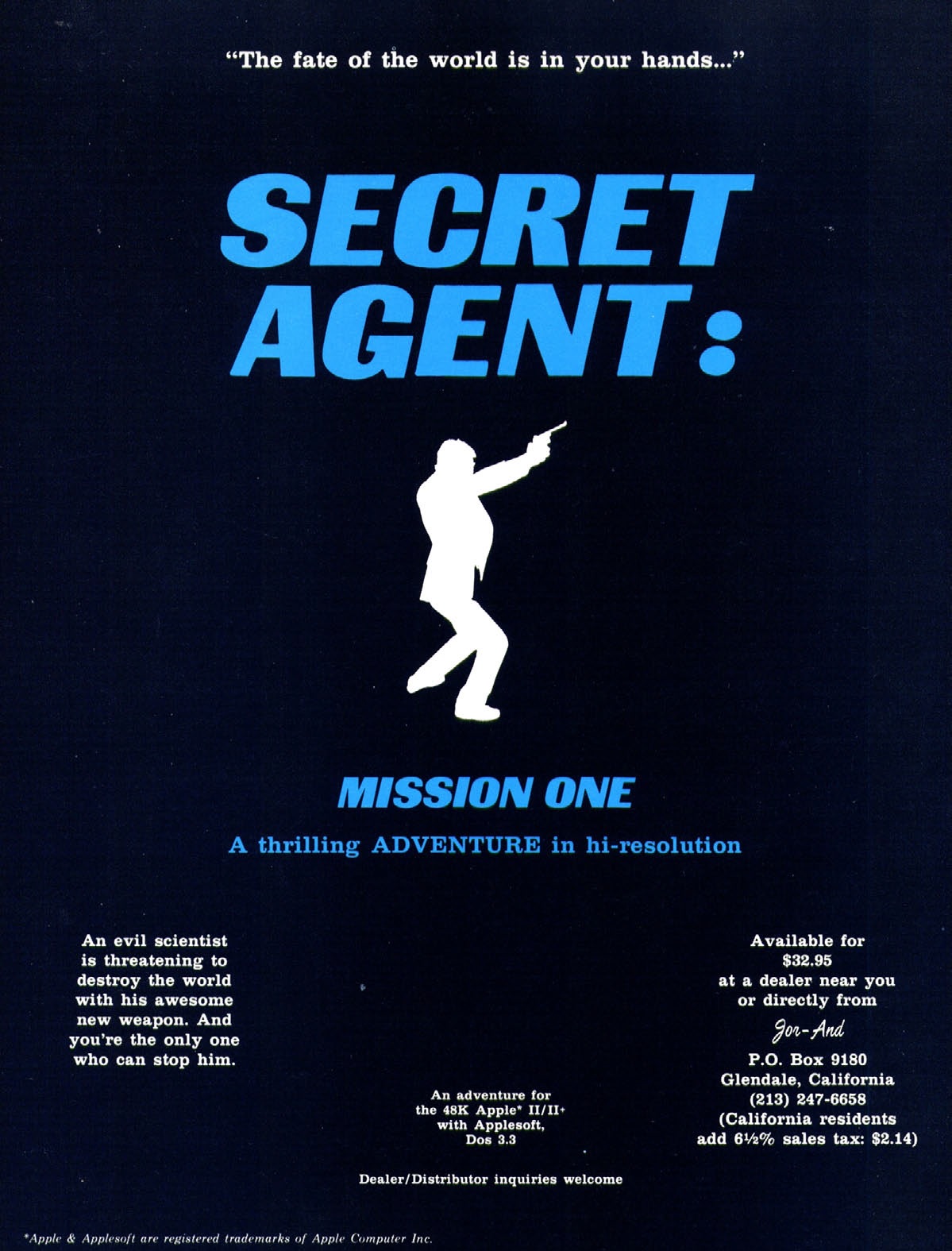 Game cover: Secret Agent: Mission One