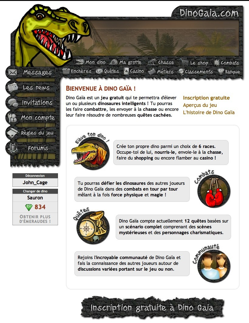 Game cover: Dino Gaïa