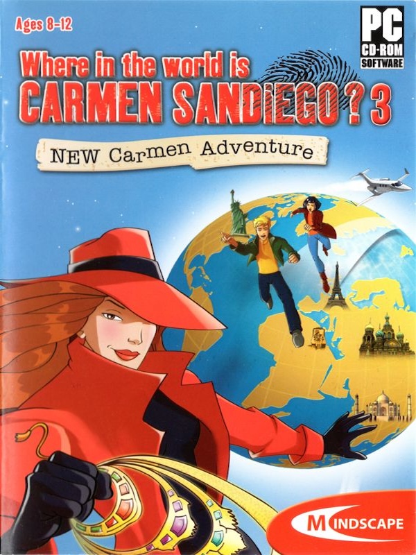 Game cover: Where in the World is Carmen Sandiego? 3: New Carmen Adventure