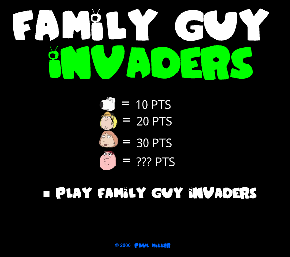 Game cover: Family Guy Invaders
