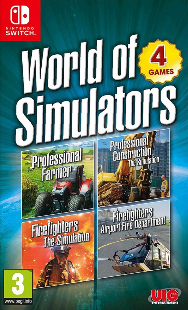 Game cover: World of Simulators: Airport Firefighters, Pro Farmer, Firefighters, Pro Construction