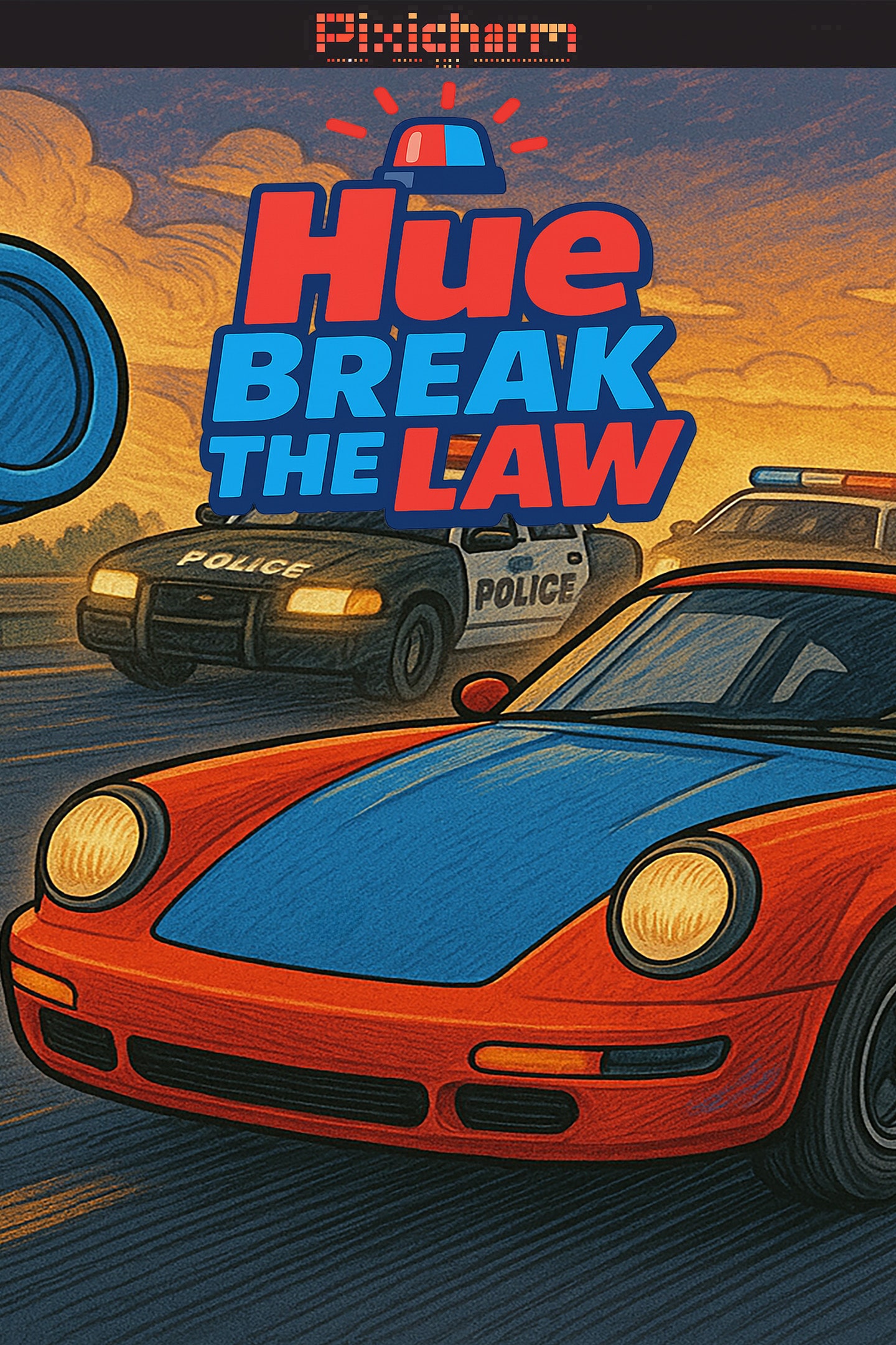 Game cover: Pixicharm: Hue Break the Law