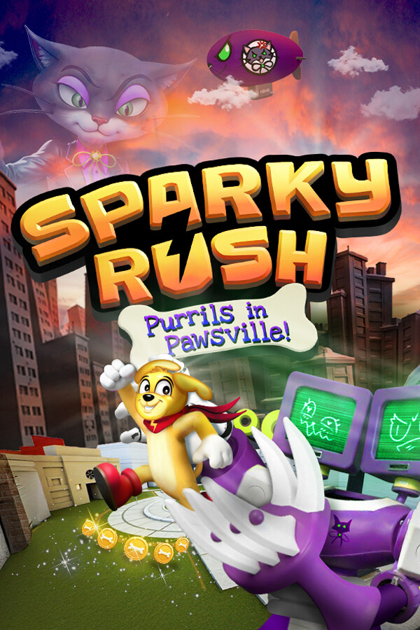 Game cover: Sparky Rush: Purrils in Pawsville!