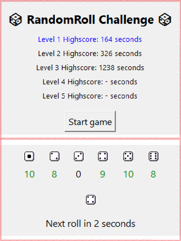 Game cover: RandomRoll Challenge