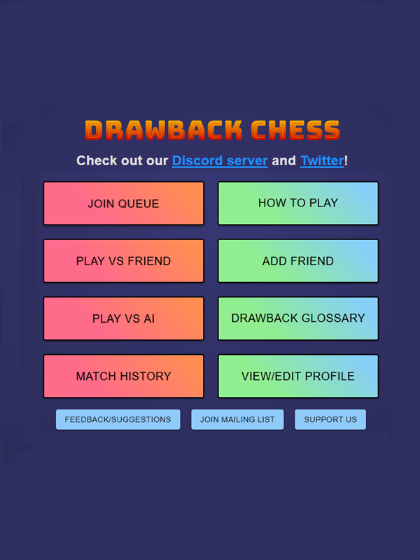Game cover: Drawback Chess