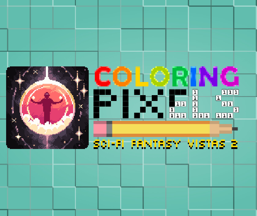 Coloring Pixels: Sci-Fi Fantasy Vistas 2 Pack