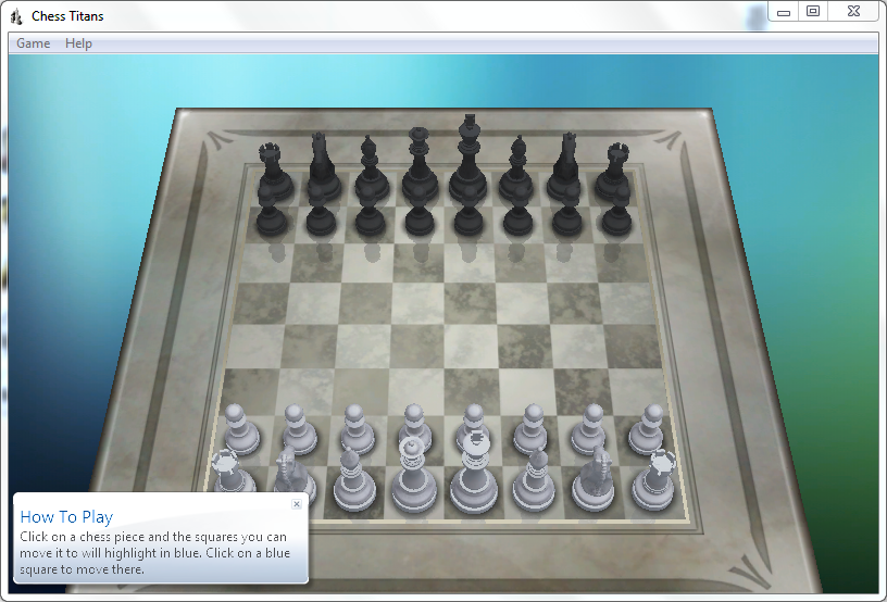 Beating Chess Titans Windows Game at Level 7 