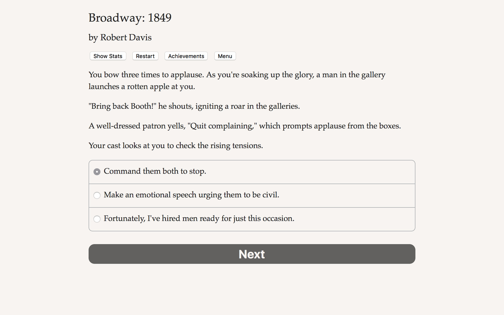 Broadway: 1849 - Screenshot 4