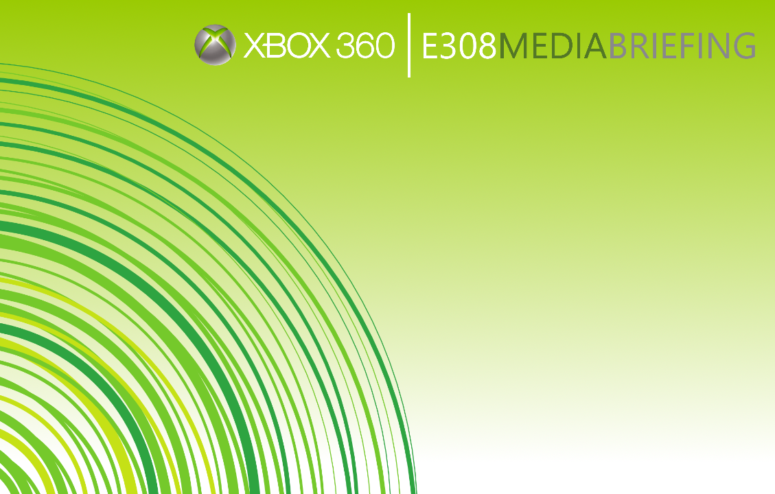 Xbox 360 E308 Media Briefing 标志
