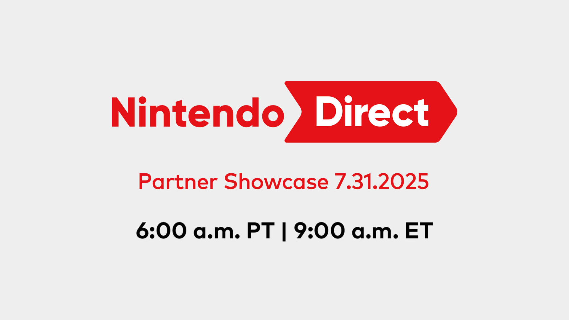Nintendo Direct Partner Showcase 7.31.2025 标志