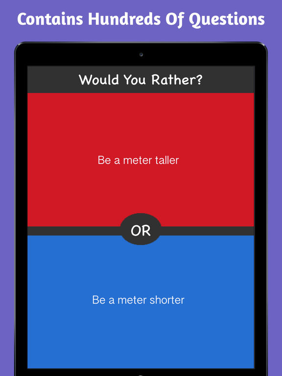 would you rather questions hard