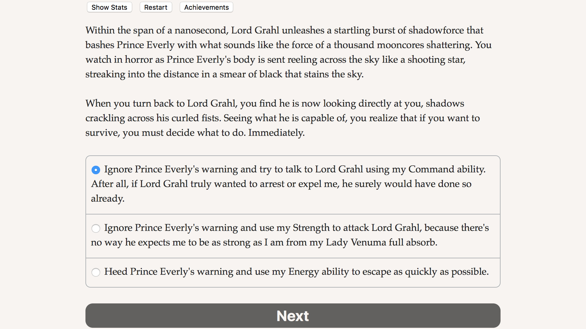 Versus: The Elite Trials - Screenshot 1
