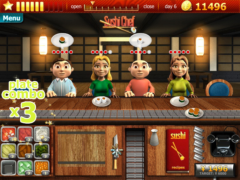 Youda Sushi Chef - Jogue Online em SilverGames 🕹