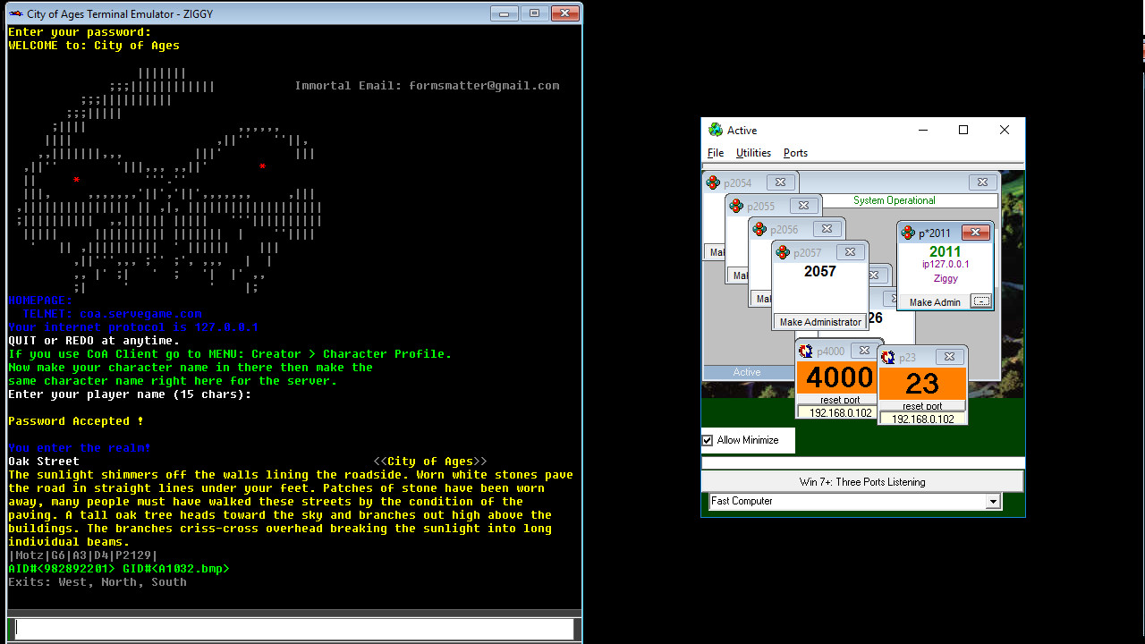 City of Ages: Picture Supportive Text MUD - Screenshot 2