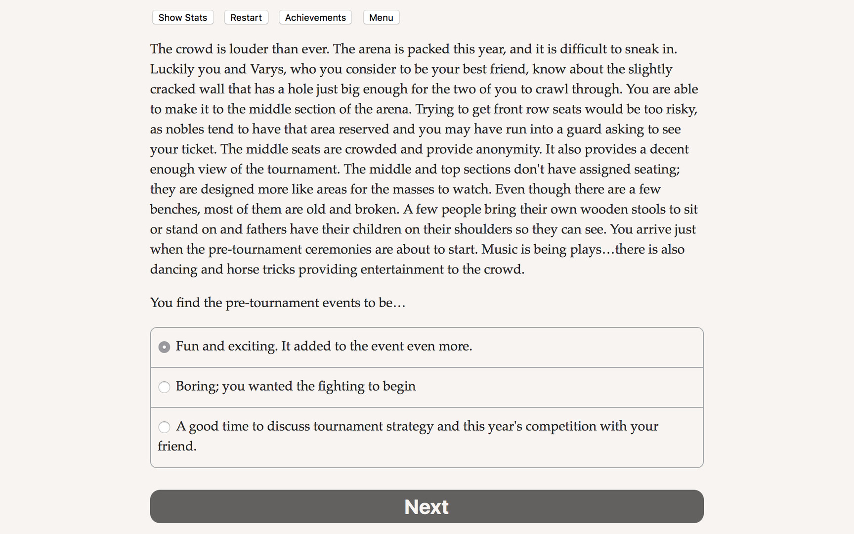 The Great Tournament - Screenshot 3
