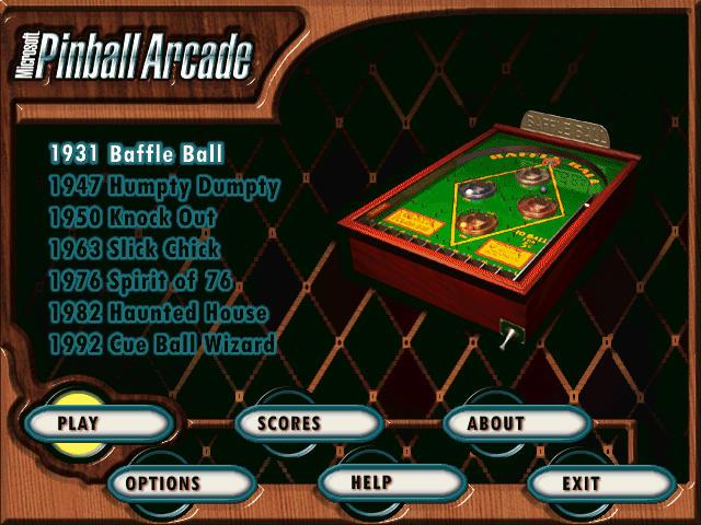 microsoft pinball arcade individual games