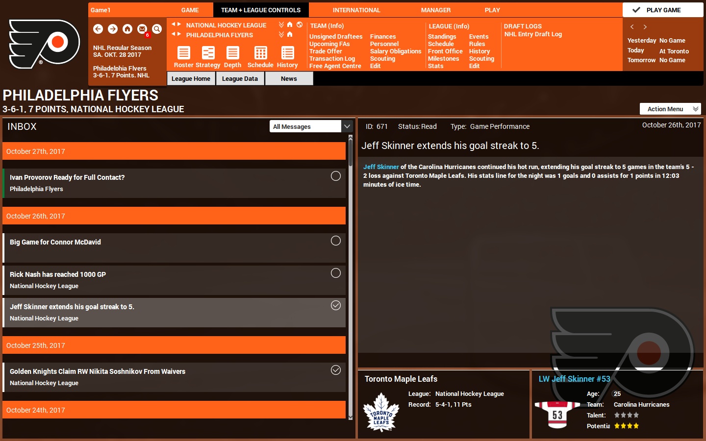 Franchise Hockey Manager 4 - Screenshot 1
