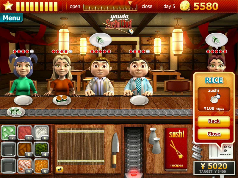 Youda Sushi Chef - Jogue Online em SilverGames 🕹