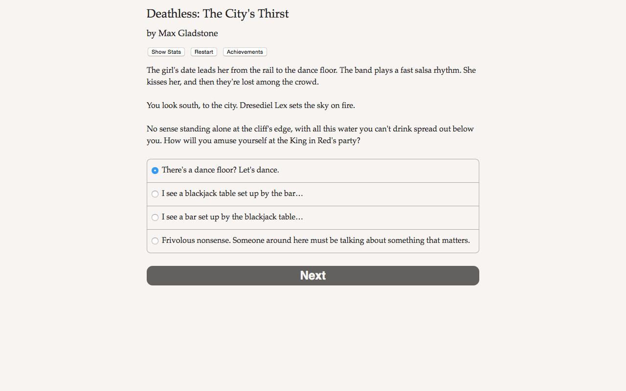 Deathless: The City's Thirst - Screenshot 1