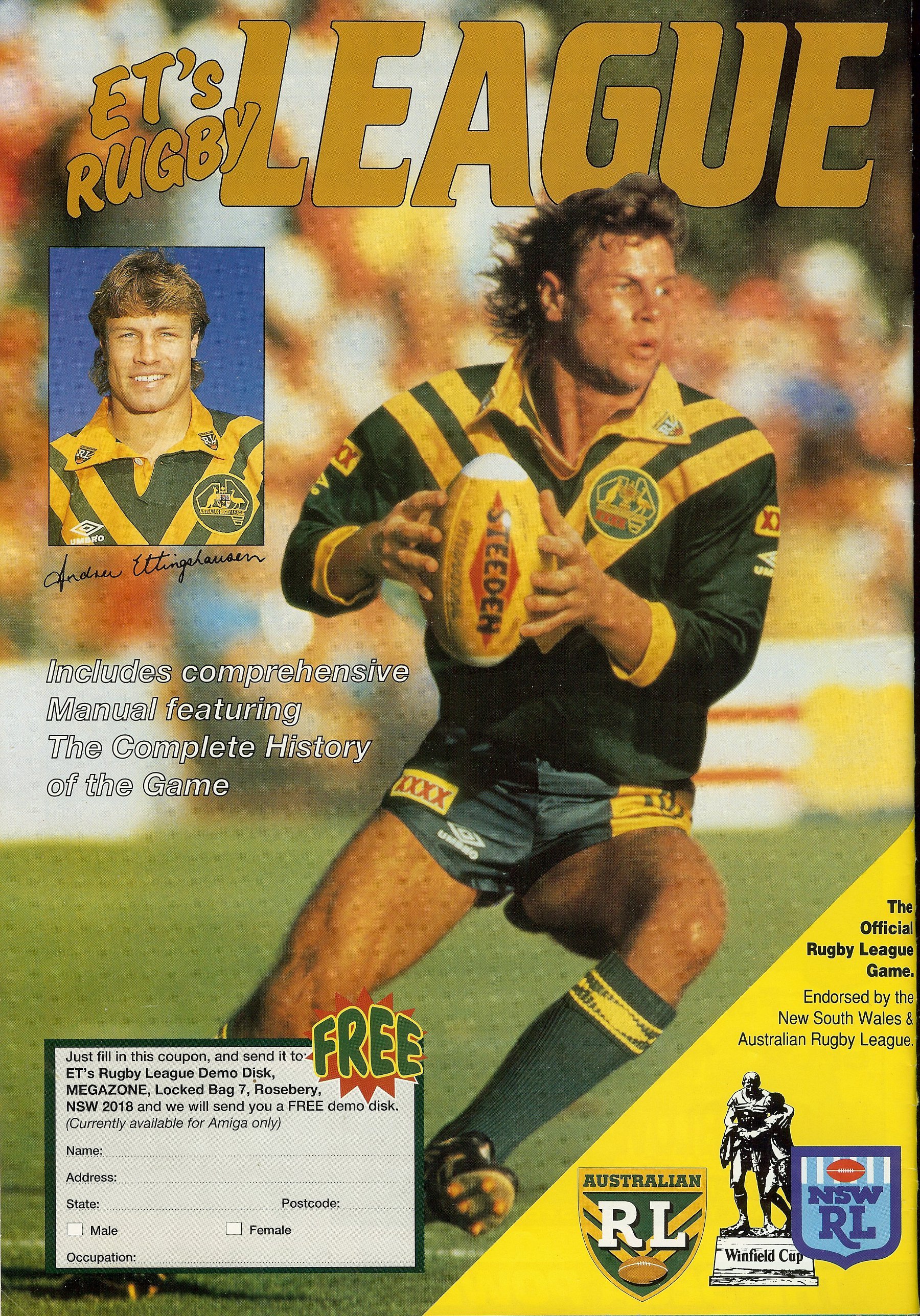 Game cover: ET's Rugby League