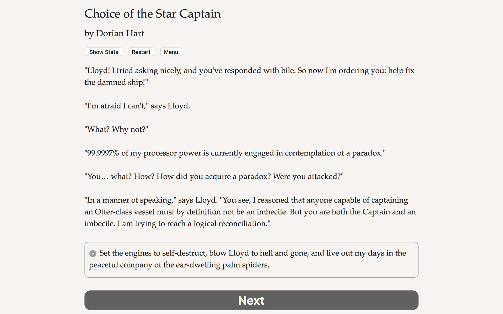 Choice of the Star Captain - Screenshot 3