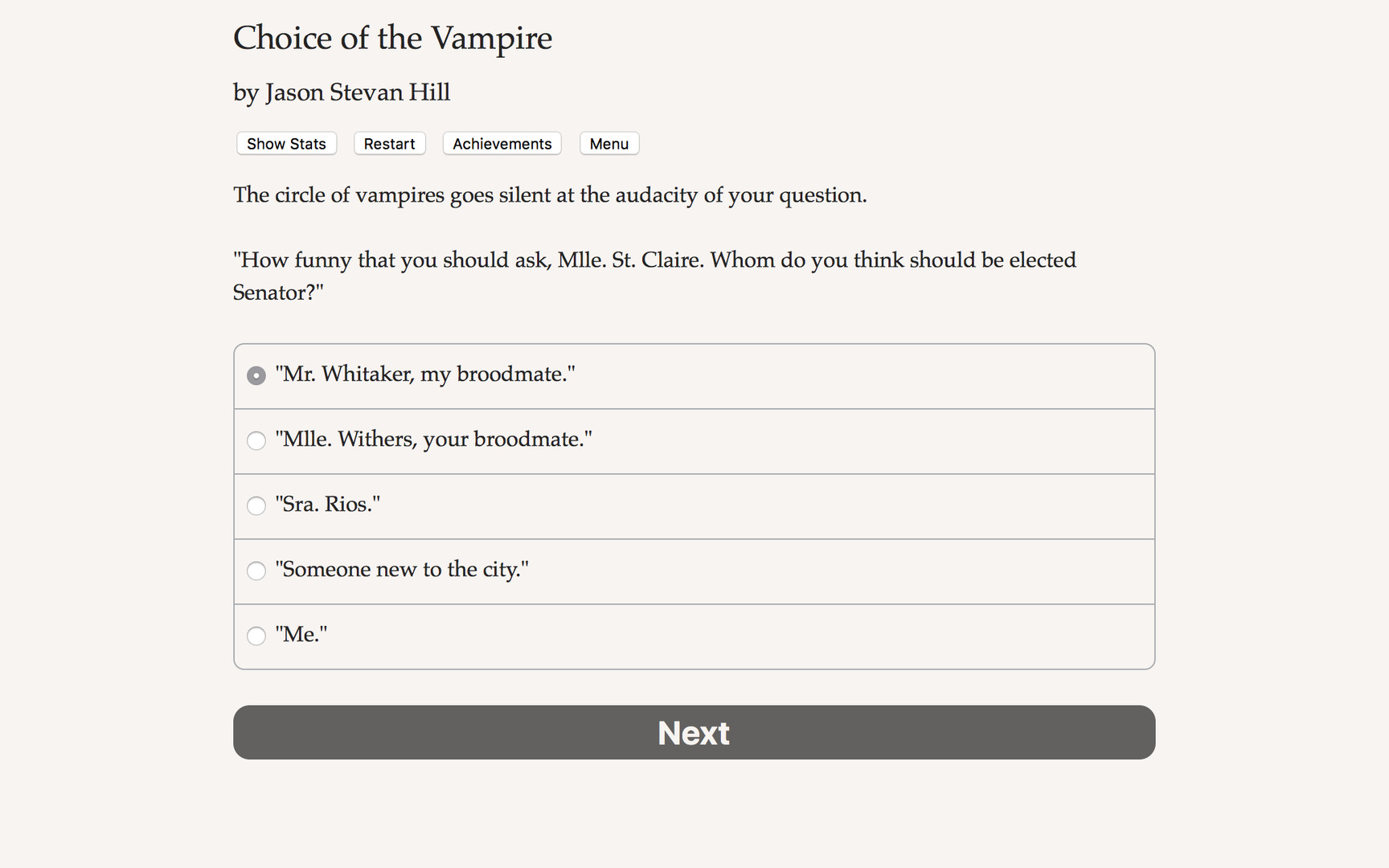 Choice of the Vampire - Screenshot 5
