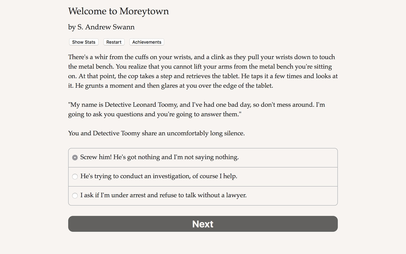 Welcome to Moreytown - Screenshot 1