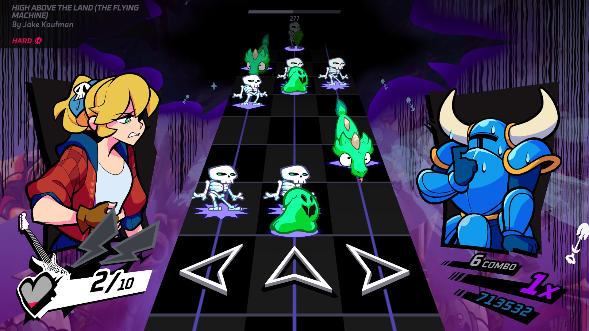 Rift of the NecroDancer: Shovel Knight - "High Above the Land (The Flying Machine)" - Jake Kaufman - Screenshot 2